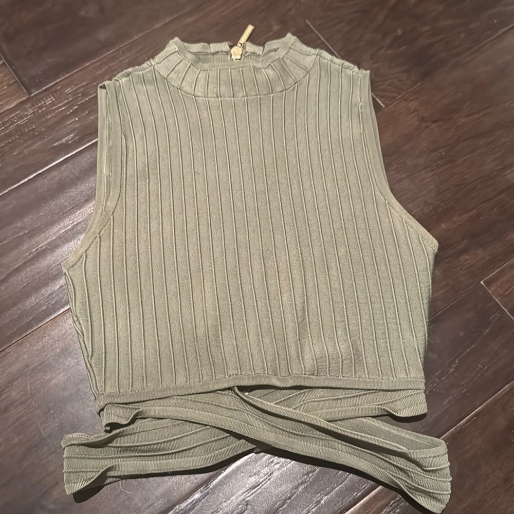 Guess Marciano cross crop top green xs